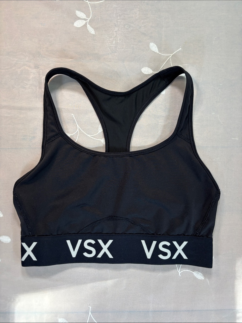 Victoria's Secret Sport Black VSX Logo Racerback Sports Bra Woman Small